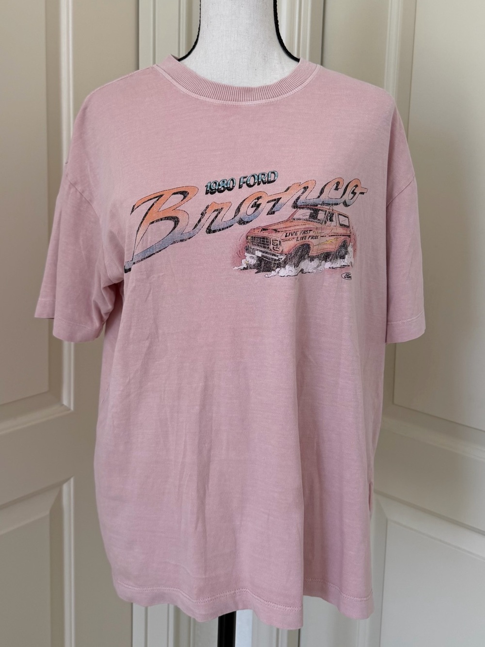 Cotton On Pink 'Bronco' Graphic Short Sleeve Tee